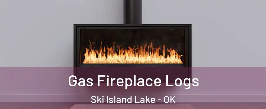 Gas Fireplace Logs Ski Island Lake - OK